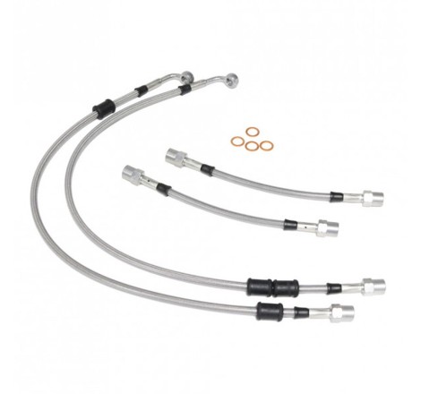 Kit de 4 durites / flexibles de frein Goodridge pour Renault Clio I 16V / Williams