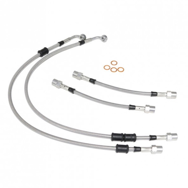 Kit de 4 durites / flexibles de frein Goodridge pour Renault Clio I 16V / Williams