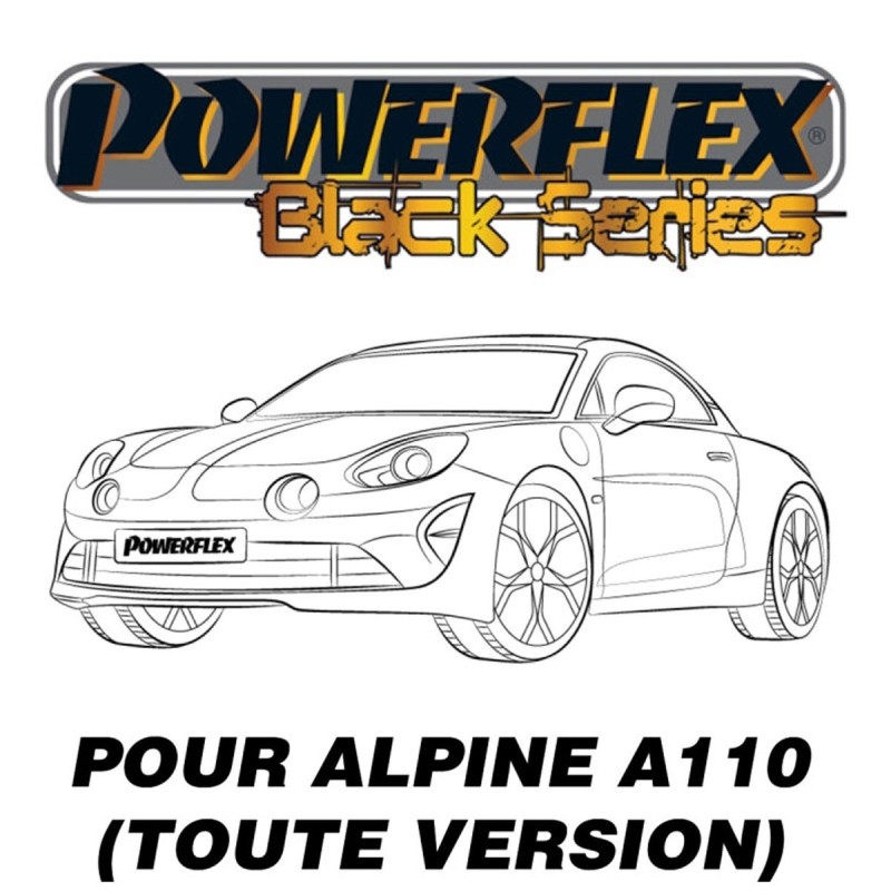 Silentblocs Powerflex (Black Series) pour Alpine A110 II (toutes versions)
