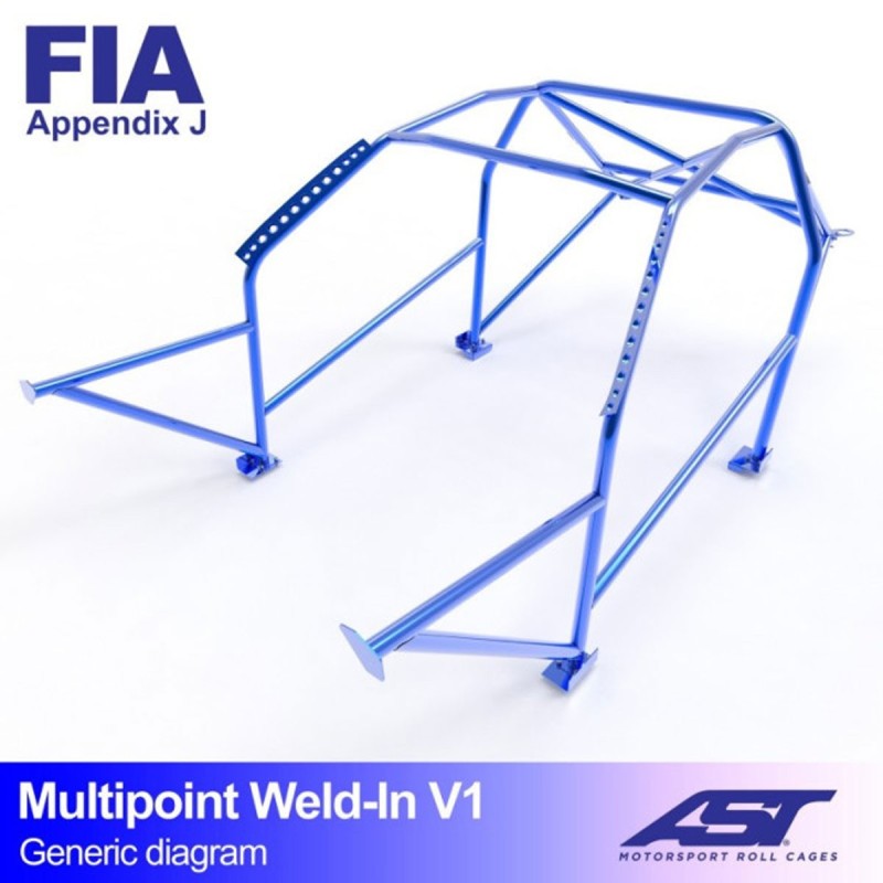 Arceau AST Multipoints 10 points à souder pour Renault Clio 2 (toutes versions dont RS / 16V / V6) 3-Portes Hayon