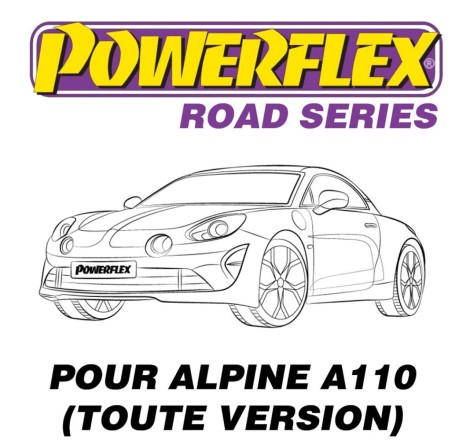 Silentblocs Powerflex (Road Series) pour Alpine A110 II (toutes versions)