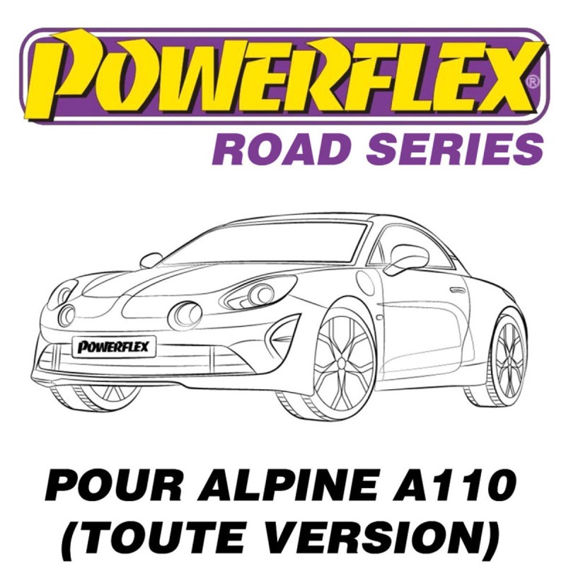 Silentblocs Powerflex (Road Series) pour Alpine A110 II (toutes versions)