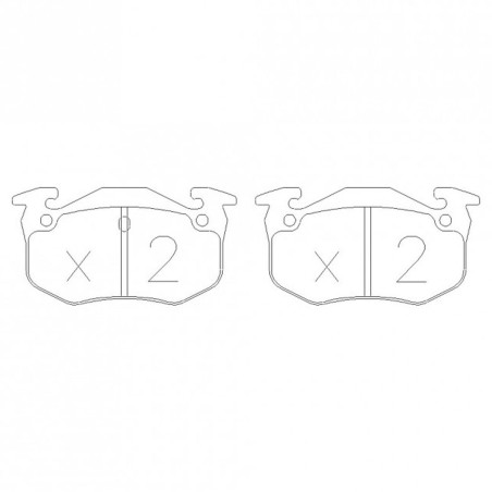 Plaquettes de frein arrière GT2i Club pour Renault Clio 2 RS 2.0 16V (étriers BENDIX)