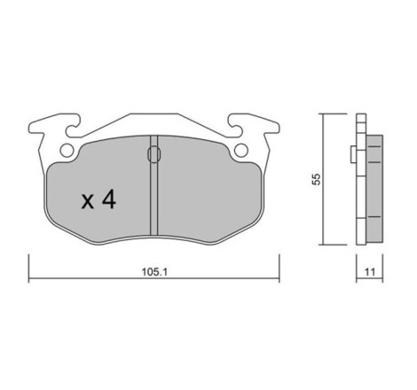 Plaquettes de frein arrière GT2i Club pour Renault Clio 2 RS 2.0 16V 169/180ch / Clio 2 16V