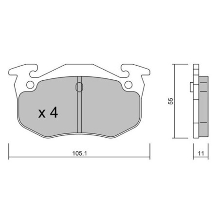 Plaquettes de frein arrière GT2i Club pour Renault Clio 2 RS 2.0 16V 169/180ch / Clio 2 16V