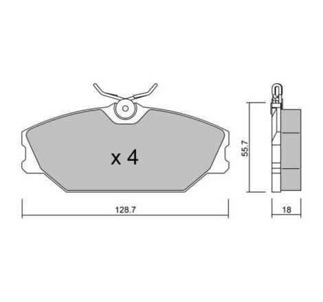 Plaquettes de frein avant GT2i Club pour Renault Clio 2 RS 2.0 16V (étriers GIRLING)