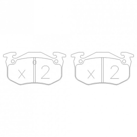 Plaquettes de frein arrière GT2i Race pour Renault Clio 2 RS 2.0 16V (étriers BENDIX)