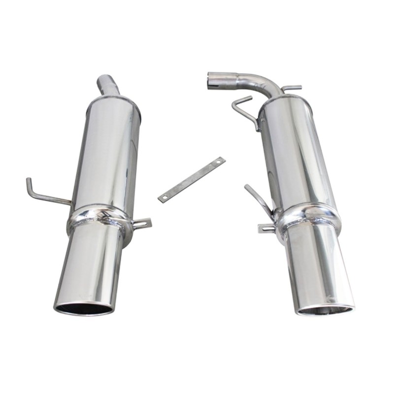 Silencieux arrière central d'échappement 2X120X80 INOXCAR pour Renault Clio 2 RS 2.0 16V (Phase 3 182ch / 2004-2005)