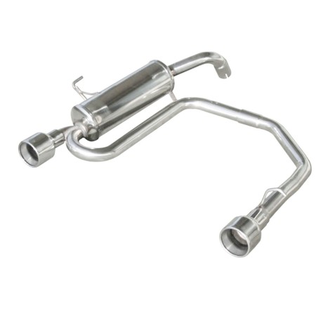 Silencieux arrière d'échappement droit+gauche 54mm/1x102 INOXCAR pour Renault Clio 2 RS 2.0 16V (Phase 2 172ch / 2002-2003)