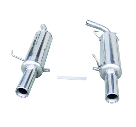 Silencieux arrière d'échappement 2x80mm INOXCAR pour Renault Clio 2 RS 2.0 16V (Phase 3 182ch / 2004-2005)