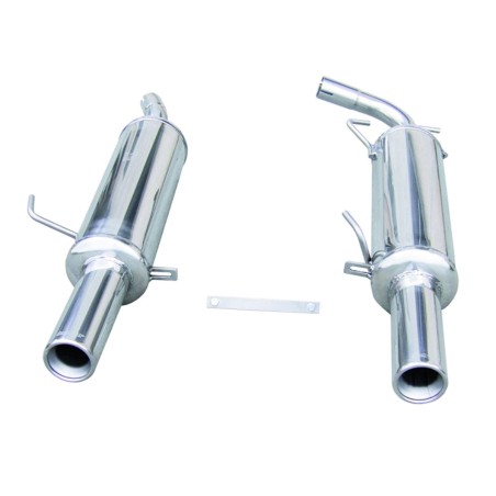 Silencieux arrière d'échappement 2x80mm INOXCAR pour Renault Clio 2 RS 2.0 16V (Phase 3 182ch / 2004-2005)