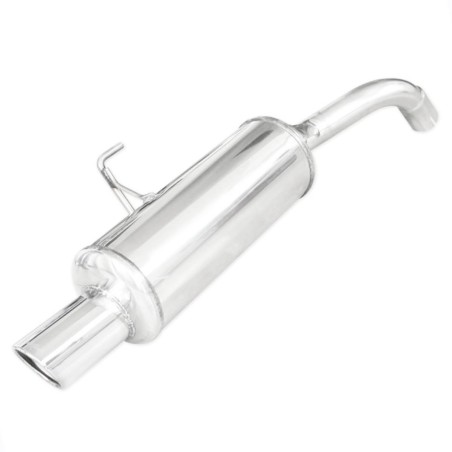 Silencieux / Terminal d'échappement X-RACE 1x90mm INOXCAR pour Renault Clio 2 RS 2.0 16V (Phase 2 172ch / 2002-2003)