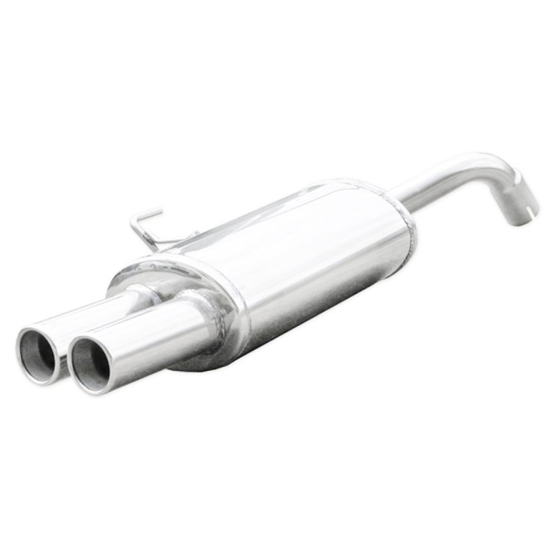 Silencieux / Terminal d'échappement 2x80mm INOXCAR pour Renault Clio 2 RS 2.0 16V (Phase 2 172ch / 2002-2003)