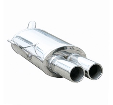 Silencieux / Terminal d'échappement 2x80mm INOXCAR pour Renault Clio 2 RS 2.0 16V (Phase 1 172ch / 2000-2001)