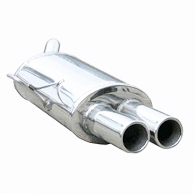 Silencieux / Terminal d'échappement 2x80mm INOXCAR pour Renault Clio 2 RS 2.0 16V (Phase 1 172ch / 2000-2001)