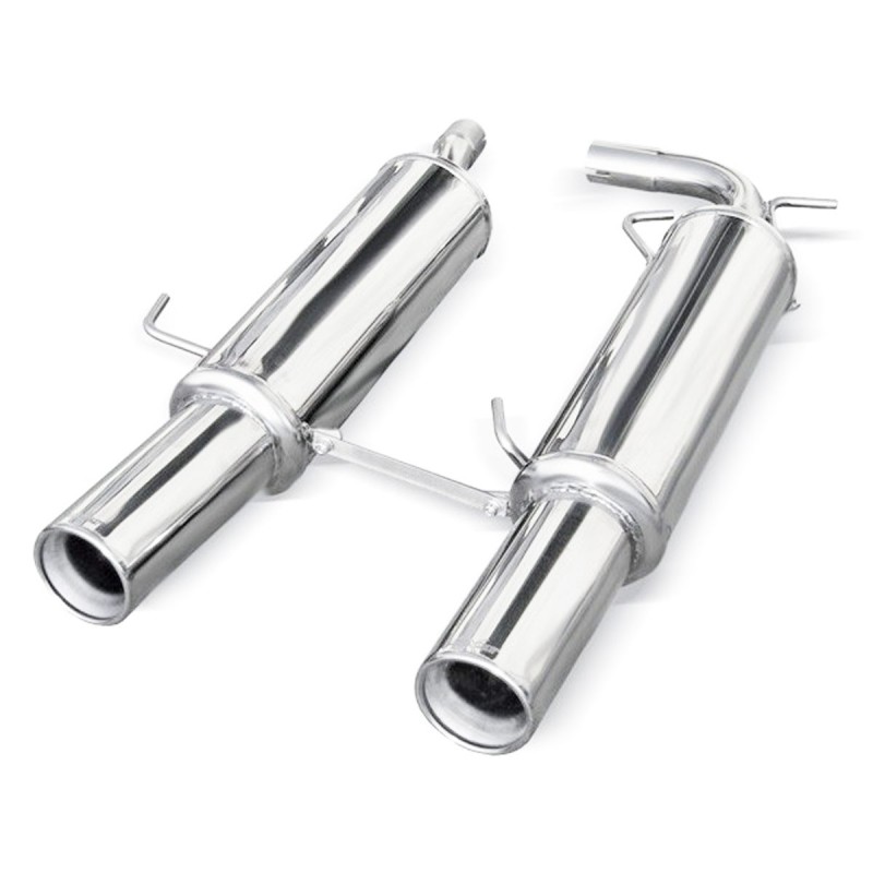 Silencieux arrière d'échappement 2x102mm INOXCAR pour Renault Clio 2 RS 2.0 16V (Phase 3 182ch / 2004-2005)