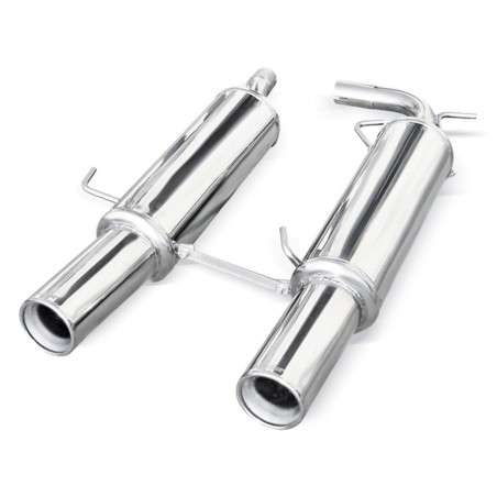 Silencieux arrière d'échappement 2x102mm INOXCAR pour Renault Clio 2 RS 2.0 16V (Phase 3 182ch / 2004-2005)