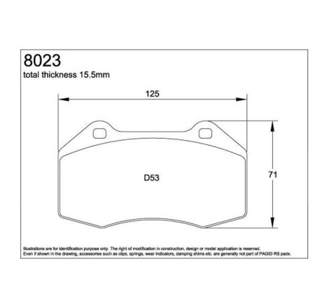 Plaquettes de frein avant FERODO RACING DS3000 pour Renault Clio 3 RS CUP