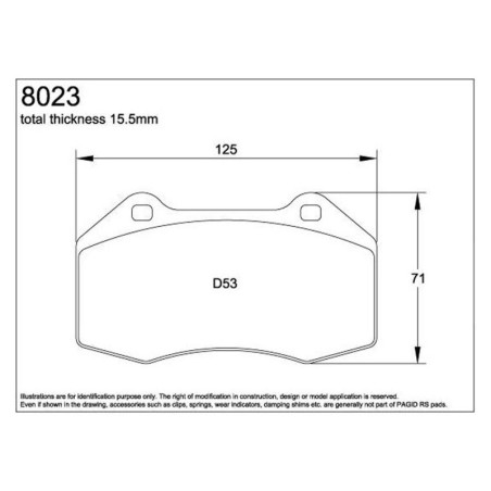 Plaquettes de frein avant FERODO RACING DS3000 pour Renault Clio 3 RS CUP