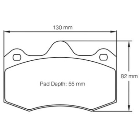 Plaquettes de frein avant FERODO DS2500 FRP3083H pour Renault Clio 2 RS V6 3.0 226/255cv (étriers AP Racing)
