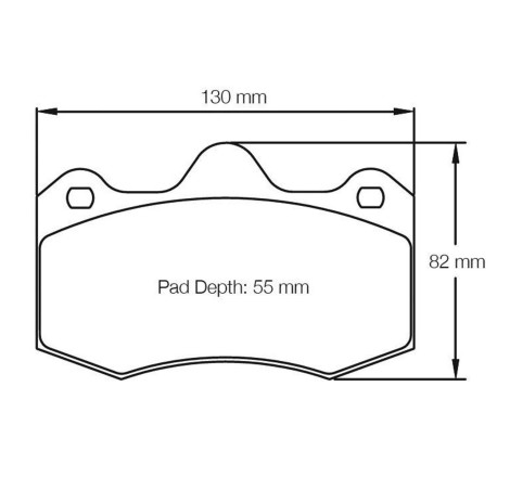 Plaquettes frein avant FERODO DS UNO FRP3083Z pour Renault Clio 2 RS V6 3.0 226/255cv (étriers AP Racing)