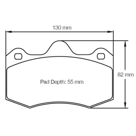 Plaquettes frein avant FERODO DS UNO FRP3083Z pour Renault Clio 2 RS V6 3.0 226/255cv (étriers AP Racing)