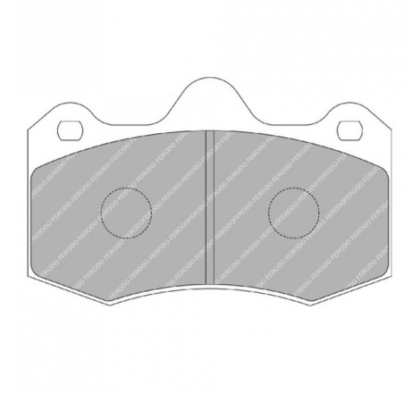 Plaquettes frein avant FERODO DS UNO FRP3083Z pour Renault Clio 2 RS V6 3.0 226/255cv (étriers AP Racing)