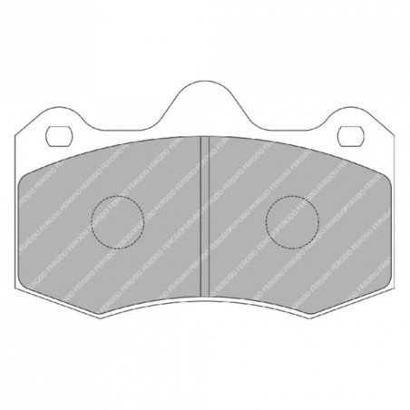 Plaquettes frein avant FERODO DS UNO FRP3083Z pour Renault Clio 2 RS V6 3.0 226/255cv (étriers AP Racing)