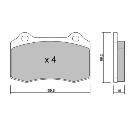 Plaquettes de frein avant GT2i Club pour Citroën DS3 Racing / THP / Peugeot 208 GTi / Renault Clio 2 RS V6 (étriers BREMBO)