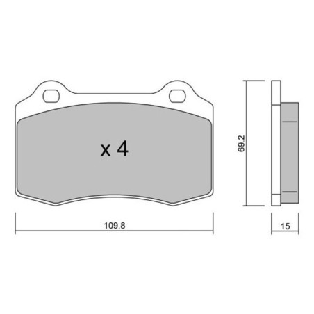 Plaquettes de frein avant GT2i Club pour Citroën DS3 Racing / THP / Peugeot 208 GTi / Renault Clio 2 RS V6 (étriers BREMBO)