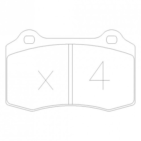 Plaquettes de frein avant GT2i Club pour Citroën DS3 Racing / THP / Peugeot 208 GTi / Renault Clio 2 RS V6 (étriers BREMBO)