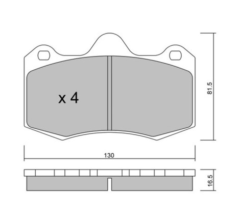 Plaquettes de frein avant GT2i Club pour Renault Clio 2 RS V6 3.0 255cv (étriers AP Racing)