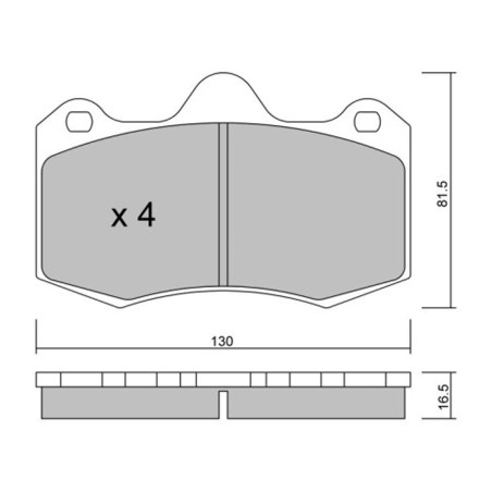 Plaquettes de frein avant GT2i Club pour Renault Clio 2 RS V6 3.0 255cv (étriers AP Racing)