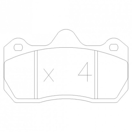 Plaquettes de frein avant GT2i Race pour Renault Clio 2 RS V6 3.0 (étriers AP Racping)