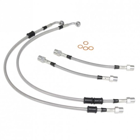 Kit de 4 durites / flexibles de frein Goodridge pour Renault Clio 2 RS V6 3.0 226/255cv (2001-2007)