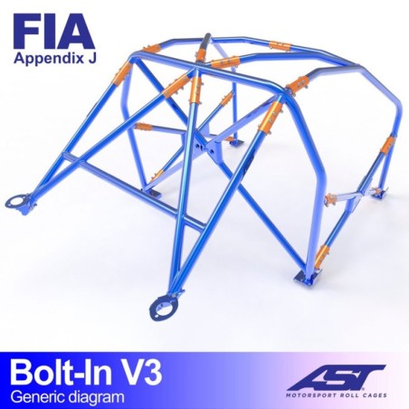 Arceau AST 6 points à boulonner pour Renault Clio 3 (toutes versions dont RS) 3-Portes Hayon