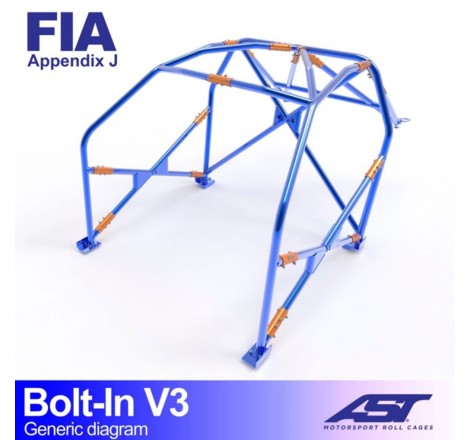 Arceau AST 6 points à boulonner pour Renault Clio 3 (toutes versions dont RS) 3-Portes Hayon