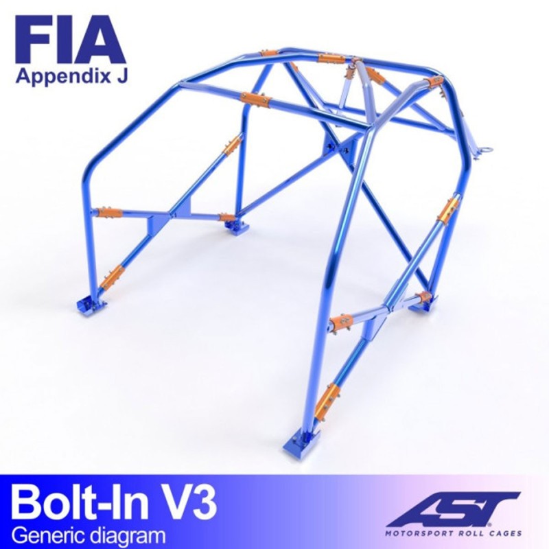 Arceau AST 6 points à boulonner pour Renault Clio 3 (toutes versions dont RS) 3-Portes Hayon