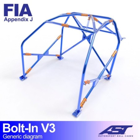 Arceau AST 6 points à boulonner pour Renault Clio 3 (toutes versions dont RS) 3-Portes Hayon
