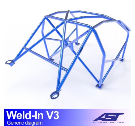 Arceau AST 8 points à souder pour Renault Clio 3 (toutes versions dont RS) 3-Portes Hayon