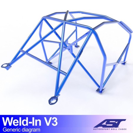 Arceau AST 8 points à souder pour Renault Clio 3 (toutes versions dont RS) 3-Portes Hayon