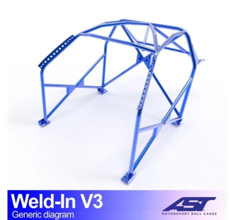 Arceau AST 8 points à souder pour Renault Clio 3 (toutes versions dont RS) 3-Portes Hayon