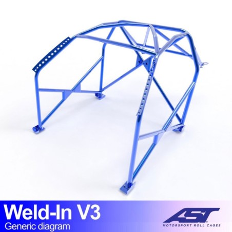 Arceau AST 8 points à souder pour Renault Clio 3 (toutes versions dont RS) 3-Portes Hayon