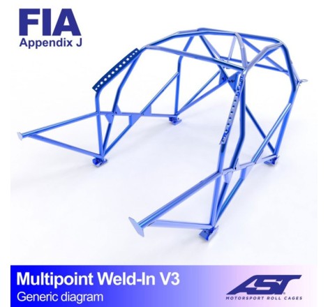 Arceau AST Multipoints 10 points à souder pour Renault Clio 3 (toutes versions dont RS) 3-Portes Hayon