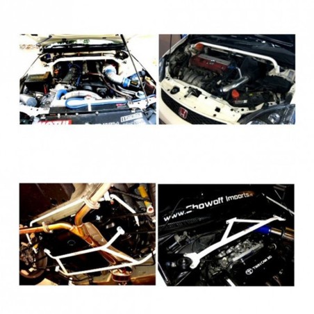Barre anti-rapprochement supérieure arrière 4 points ULTRA RACING pour Renault Clio 3 (toutes versions dont RS)
