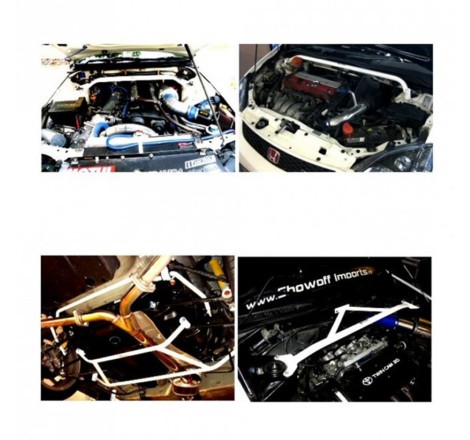 Barre anti-rapprochement supérieure avant 2 points ULTRA RACING pour Renault Clio 3 (toutes versions dont RS)