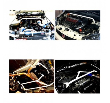 Barre anti-roulis avant 4 points ULTRA RACING pour Renault Clio 3 (toutes versions dont RS)