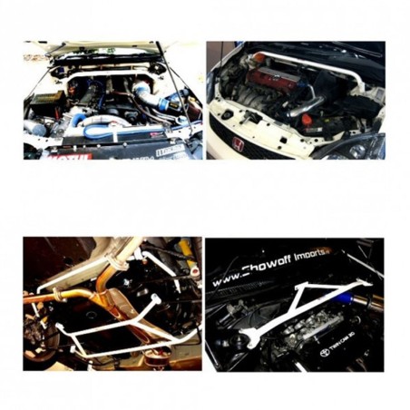 Barre anti-roulis avant 4 points ULTRA RACING pour Renault Clio 3 (toutes versions dont RS)