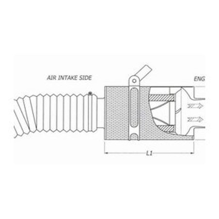 Boite à air carbone CDA avec élément filtrant coton pour Citroën C2 VTR / VTS / Peugeot	206 XS 1.6 16V