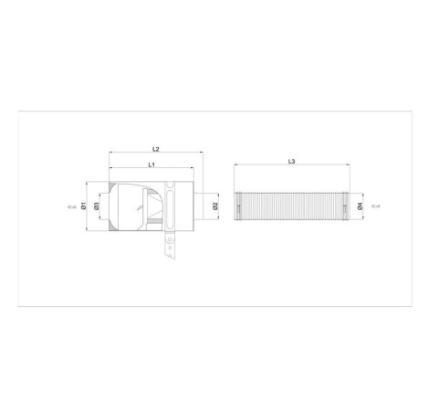 Boite à air carbone CDA avec élément filtrant coton pour Citroën C2 VTR / VTS / Peugeot	206 XS 1.6 16V